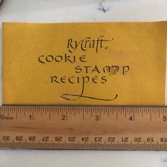 RYCRAFT Terracotta Cookie Stamps x 3 With Recipe Book VTG - Picture 10 of 14